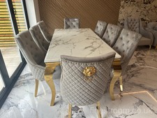 White Gold Louis Dining Table