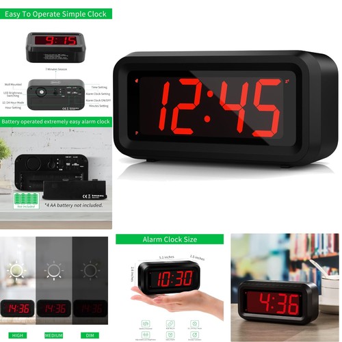 Compact digital alarm clock - digital,