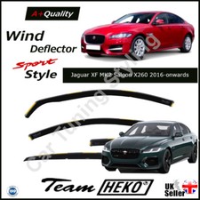 Jaguar XF MK2 Saloon X260 2016-onwards 4-pc Wind Deflectors HEKO Tinted