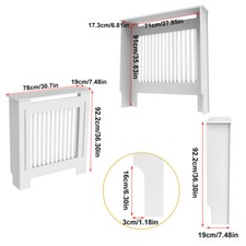 92cm high radiator cover - 92cm,