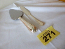 Used UNITED CUTLERS FEATHER EDGE PATT  Silver Plate Cake OR Pastry Server 9.75"