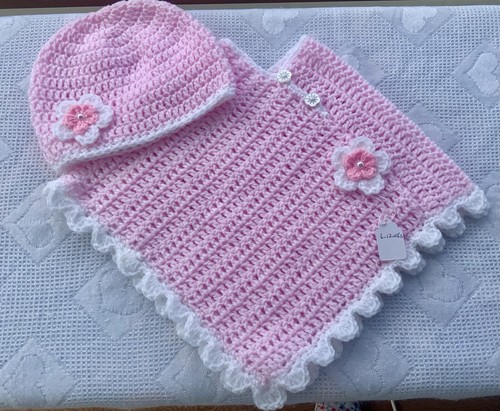 Hand made crochet girls pink - hand,