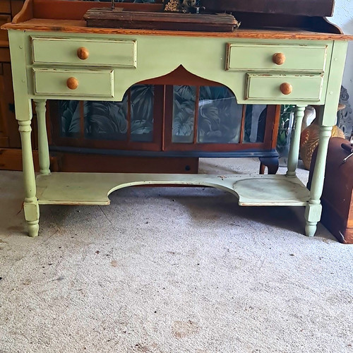 Painted pine wash stand table - wash,
