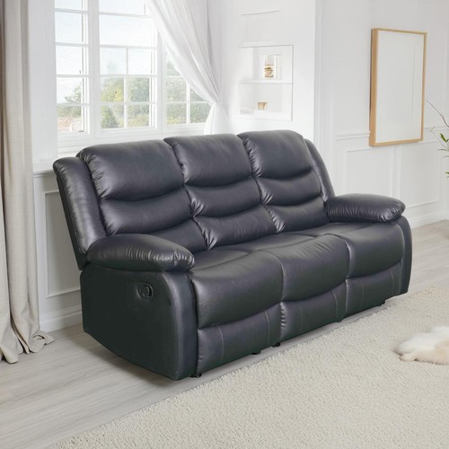 Cortland leather look seater - leather, 3