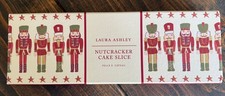 New Laura Ashley Christmas Nutcracker Cake Slice Fine China RARE