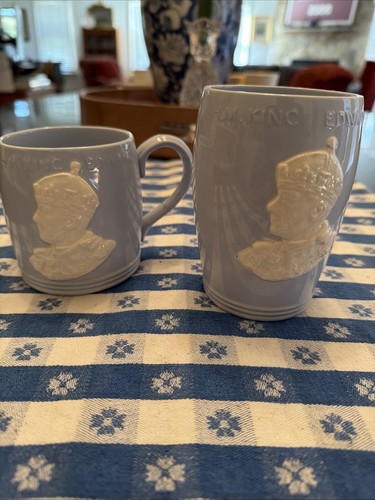 Blue mug and cup set - and, antique
