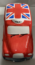 Money Box  Ceramic  Hand-Painted British Taxi