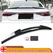 CARBON LOOK ABS FOR AUDI A4 B9 S LINE S4 2017+ M4 STYLE BOOT SPOILER WING REAR