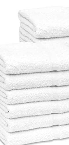 White bath towels - white, 22x44