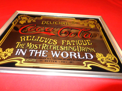 Vintage coca cola mirror - vintage, coca-cola