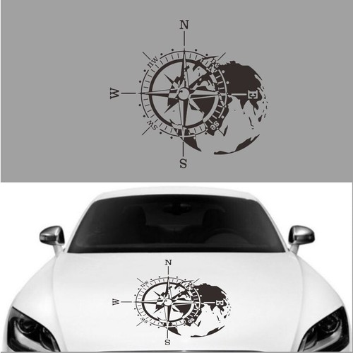 Car bonnet body sticker - sticker, door