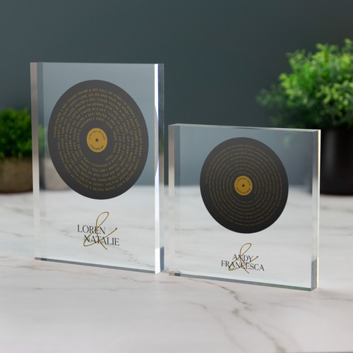 Song lyrics acrylic block - lyrics,