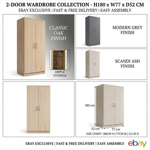 Pre assembled door wardrobe - 2,