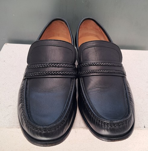 Loake rome black leather - black,