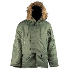 Mil-Tec US N3B Parka Mens Jacket Coat Top Warm Army Olive Drab