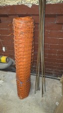 Orange Plastic Safety Barrier Mesh Fencing Net 1m x 50m Events, Garden, Projects
