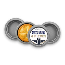 4 Mini Pie Tins 4" Non Stick