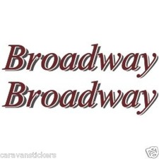 ELDDIS Broadway Caravan Side Name Stickers Decals Graphics - PAIR