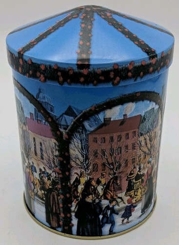 Lovely christmas tin with - lovely, wind