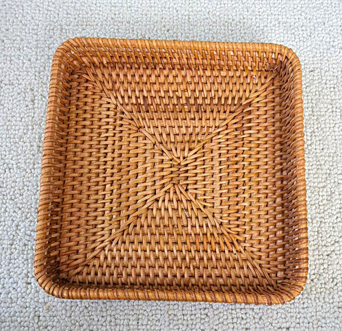 Square small brown - small, wicker