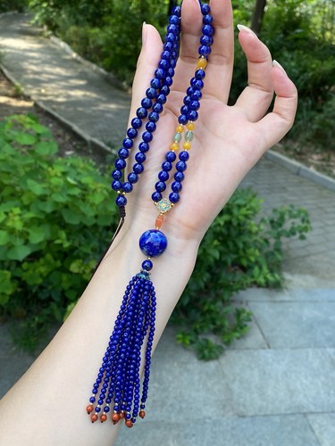 Natural lapis lazuli tassel - natural,