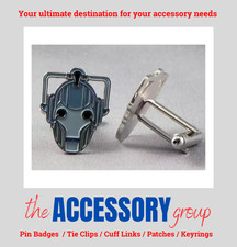 New Pair cufflinks Dr Who Cyberman head cufflinks cuff shirt links metal