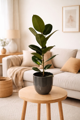 Rubber plant - plant, elastica)