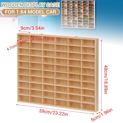 Wooden display case - 60, grids