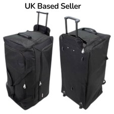 Large 135L 2 Wheeled Holdall Bag Suitcases, Easy Roll Wheels Travel Luggage UK