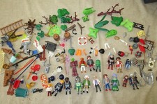 Playmobil Knights castle trees bushes accesories  weapons, 14 figures joblot 