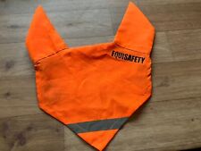 EquiSafety Hi Viz Reflective Orange Ears Bonnet Safety Hacking