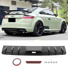 Glossy 34" Shark Fins Rear Diffuser Bumper Spoiler Lip For Audi TT TTS 8J 06-14