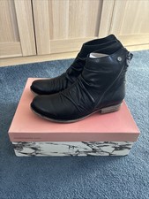 Moda in Pelle Soft Leather Ankle Boots Black Size EU 41/8