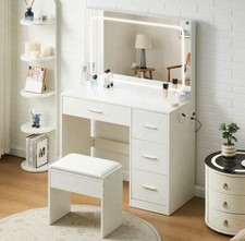 White Dressing Table With