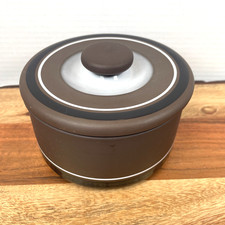 Hornsea Contrast Butter Dish Lidded Lancaster Vitramic  1970s 3.5" Vintage