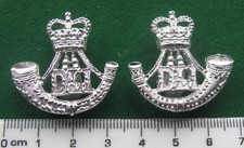 Pair of Durham Light Infantry collar badges - 1958 to 1968