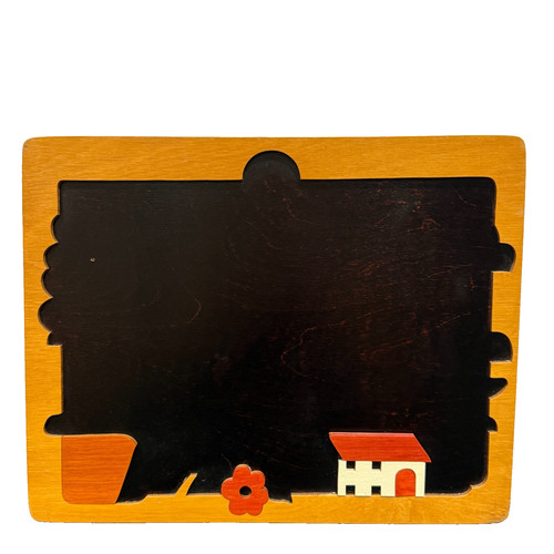 Vintage wooden chalk board - wooden,