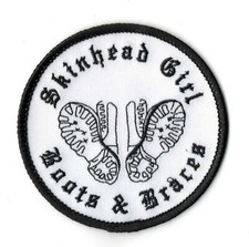 SKINHEAD GIRL PATCH BOOTS AND