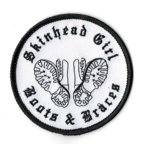 Skinhead girl patch - girl, boots