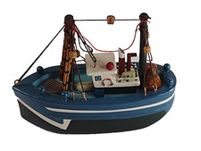 Wooden Model Fishing Boat With
