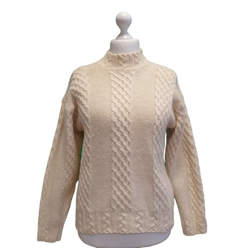Vintage aran wool jumper 80s - vintage,