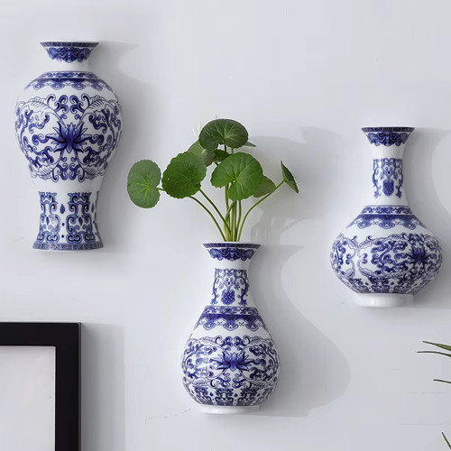 Antique blue white - white, ceramic