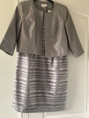 Silver illusion stripe dress