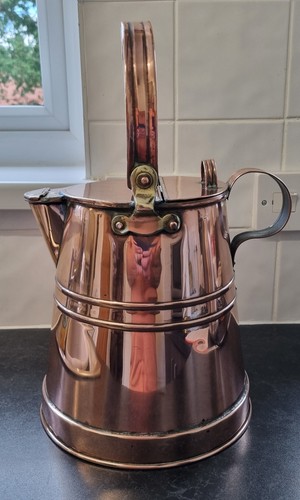 Antique copper milk churn - milk,