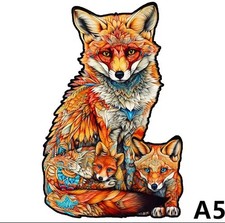 Wooden animal Puzzle Fox - A5