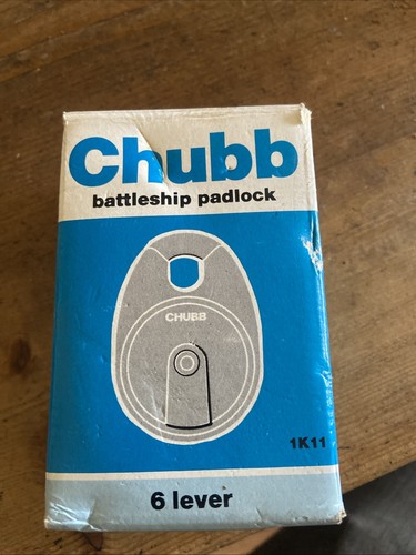 Chubb battleship padlock - battleship, close