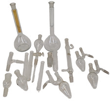 Job Lot of 15 Vintage Assorted Chemistry Glass Lab Glasses Laboratory Glassware