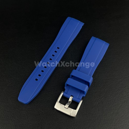 Blue 22mm rubber curved end - 20,