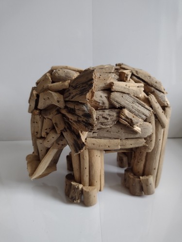 Handmade driftwood elephant - driftwood,