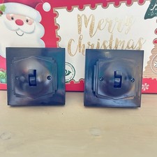 Vintage Art Deco Light Switches Bakelite Beautiful Made By Tenby Pilot X 2